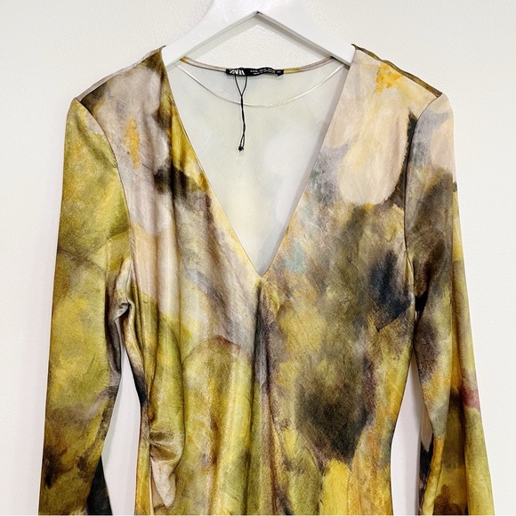 Zara Floral Maxi Dress - Green and Cream - Picture 5 of 13